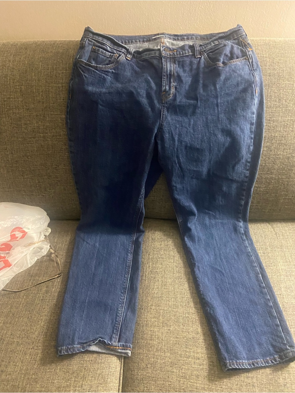 Old Navy Boyfriend Women's Dark Blue Straight-Leg Jeans